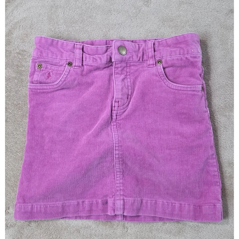 Vintage Ralph Lauren Skort Skirt Girls 6 Velvet corduroy Cotton GL545955